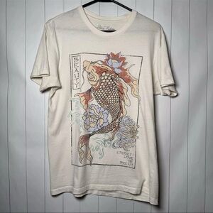 Lotus Fashion LA Japanese Koi Fish Graphic Tee Indie Streetwear T-Shirt Small